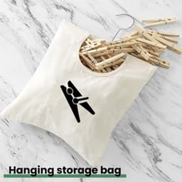 Hangende Mand voor Wasknijpers - Tas voor Roterende Wasknijpers met Haken . — thumbnail 2