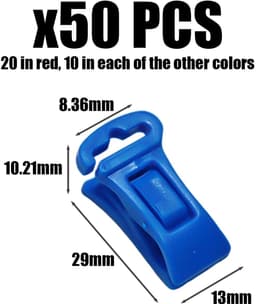 Allecto - Sokkenklemmen - 50 Stuks - Draagbaar en multifunctioneel - Meerkleurig - Klemmen voor ondergoed - Perfect voor wasmachine en droger — thumbnail 4