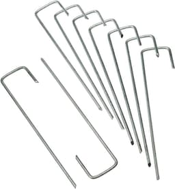 Grondankers - Haringen Tuin - Vastzetten Vlies - Roestvrij Verzinkt - 100 stuks - Zilver — thumbnail 1