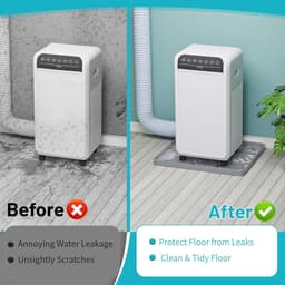 Draagbare Airco Druppelpan - Lekbak Airco - Vloer Beschermen - Antislip met Rand - 60 x 50 cm - Grijs — thumbnail 5