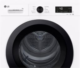 LG RHX1009NWK warmtepompdroger 9 kg met zelfreinigende condensor voor blijvend optimale prestaties, Sensor Dry voor nauwkeurig en zuinig drogen, Dual Lint Filter voor betere pluisopvang, ThinQ slimme bediening en energiezuinige warmtepomptechnologie — thumbnail 1