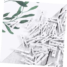 Houten Knijpers - Kleine Clips - Knutselen Decoreren - Sterke Constructie - 100 Stuks - Natuurlijk Hout — thumbnail 3