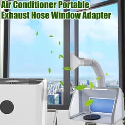 Slangadapter voor airconditioning - Kunststof - 22 x 25 x 2 cm - Draagbaar - Afvoersystemen - Raamontluchtingsset — thumbnail 4