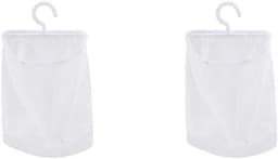 Wasknijper Tas - Droognet Zak - Kleding Drogen - Ademend Gaasontwerp - 2 Stuks 24cm - Wit — thumbnail 1