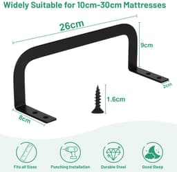 Dailygoods- Matrashouder Antislip - Matrasbeugel - Matrasstabilisatoren - Matrasstoppers - Geschikt voor matrassen 10-30 cm - Robuust met afgeronde hoeken — thumbnail 3