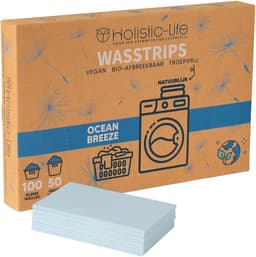Milieuvriendelijke Wasstrips - Ocean Breeze 100 Wasbeurten Incl. Wasverzachter – Wasmiddeldoekjes Wasdoekjes – Detergent sheets - Vegan — thumbnail 1