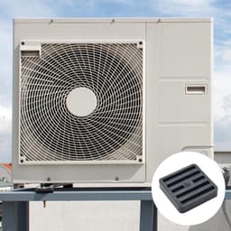 Rubberen Trillingsdempers - Airco Voetjes - Airco Geluid Dempen - Hoge Hardheid Rubber - 8 stuks - Zwart — thumbnail 3
