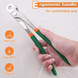 J-Clip 2-delige set, robuuste kooibouwklem, ergonomische J-tang met rechte en gebogen snavel voor het bouwen van konijnenkooien, kippenhokken en meer — thumbnail 2