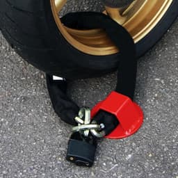 Motor Grondanker - Diefstalbeveiliging Motor - Motor Beveiligen - Volledig Gelast Staal - 13 x 13 x 6 cm - rood — thumbnail 2