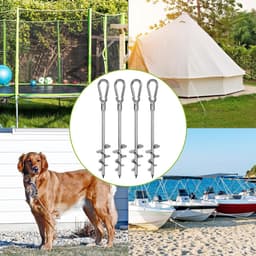4 Stuks Sterke Tentpinnen - Duurzame Grondankers voor Kamperen, Outdoor Activiteiten en Trampolines — thumbnail 5