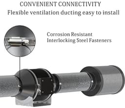 PromoHome Aluminium Flexibele Ventilatieslang 150mm x 5m - Aluflexbuis voor Afzuigkap en Ventilator - Vlamvertragend & Corrosiebestendig — thumbnail 3