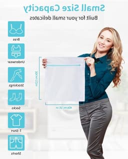 Mesh Waszakken met Ritsen - 2 Stuks 30 x 40 cm Herbruikbare Waszak voor Delicaat Ondergoed, Sokken en Lingerie — thumbnail 2