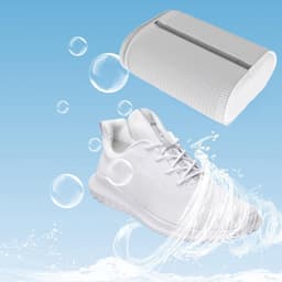 Waszak voor sport schoenen en trainers, duurzaam mesh materiaal met rits voor veilig wassen, herbruikbaar en hoogwaardig — thumbnail 4