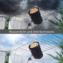 Opbergmand Kleding - Wasknijperzak - Wassen Ophangen - Met Karabijnhaak - XXL Capaciteit - Zwart — thumbnail 3