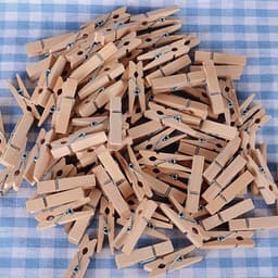Set van 100 Mini Kledingknijpers van Hout - Kleine Wasknijpers voor Kleding, DIY en Knutselen — thumbnail 4