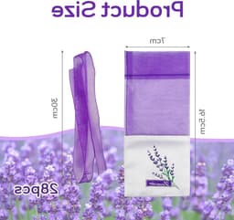 Geuroptionele Lavendelzakken voor Kledingkast, Lege Stofzakken voor Vulling, Aromatische Geurzakken (28 Stuks) — thumbnail 5