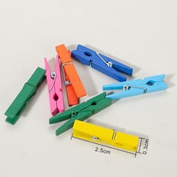 Dailygoods- Wasknijpers 100 stuks - Mini-houten Klemmen - Kleurenmix - Sterk en Duurzaam - Perfect voor Fotoophangingen - Lichtgewicht — thumbnail 5