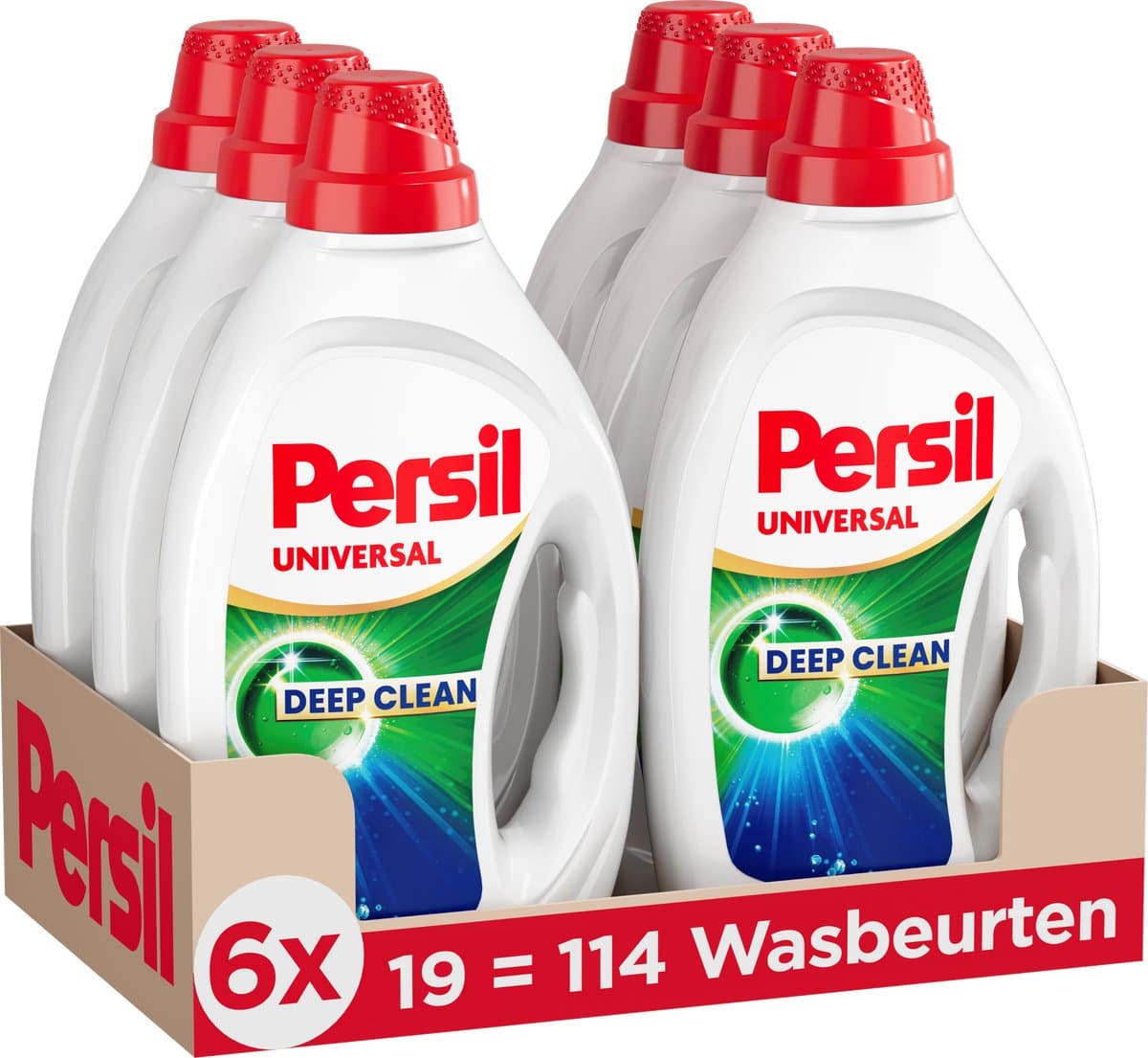 Persil Gel Universal - Vloeibaar Wasmiddel - Voor Alle Kleuren Was - Krachtige Vlekverwijdering - 6 x 19 Wasbeurten - Voordeelverpakking — afbeelding 1