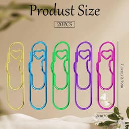 Metalen Pen Clips - Houders Pennen - Bureau Organisatie - Roestvrij Staal - 20 stuks - Multicolor — thumbnail 4