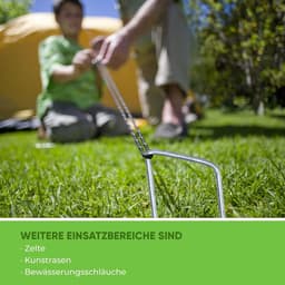 Grondankers - Tuinpennen - Stabiele Bevestiging - Roestvrij Verzinkt Staal - 25 Stuks 150mm - Zilver — thumbnail 3