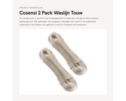 Dailygoods- Waslijn Uittrekbaar 30m - 2 Pack - Stalen Kern - Roestvrij en Waterdicht - Duurzaam - PVC Coating - Waslijn Touw