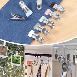 Wasknijpers Roestvrij Staal - Antislip Clips - Kleding Drogen - Niet-afgevend Rubber - 40 Stuks - 5 Kleuren — thumbnail 2