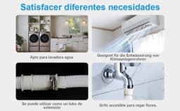 Dailygoods- Afvoerslang 3 Meter - Afvoerslang Wasmachine - Afvoerslang Airco - Flexibele Water Slang - Plastic Slang - Hoogwaardige Bendingseigenschappen - Waterafvoerslang — thumbnail 4