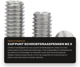 Dailygoods- Madenschroeven M2 x 10 mm - Roestvrij Staal - 100 Stuks - Bevestigingselementen - Kruiskopschroeven - Hoogwaardige Kwaliteit - Schroefdraadpennen — thumbnail 1