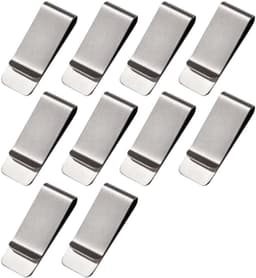 Geldclips Set - Kaarthouders - Cash Organiseren - Roestvrij Staal - 10 Stuks - Zilverkleurig — thumbnail 1