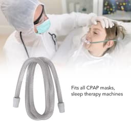 Dailygoods- CPAP Slang 2 Stuks - Universele Slanghouder - Flexibel en Lekvrij - Rubber Fittingen - Ademhalingsmachine Accessoires - 70.9in Lengte - Ademhalingsslang — thumbnail 2