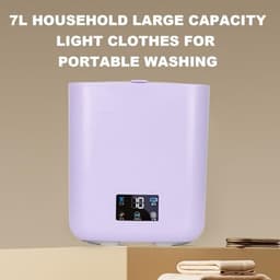 Dailygoods- Wasmachine Draagbaar - 7L Capaciteit - Volledig Automatisch - Mini Wasmachine - Centrifuge/Droger - LCD Touch Screen - Eenvoudig in Gebruik — thumbnail 4