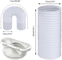 Dailygoods- Uitlaatslang Flexibel - Luchtafvoerslang - Afvoerslang Airco - Verstelbare Lengte 22-150 cm - Koude- en Hittebestendig - Eenvoudig te Installeren - Ventilatieslang — thumbnail 4