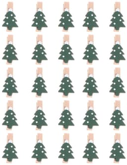 Dailygoods- Houten Wasknijpers - 25 Stuks Mini - Decoratie Clips - Kerstmis Thema - Fotocollage - Kunsthandwerk - Natuurlijk Hout - Foto Clips — thumbnail 1