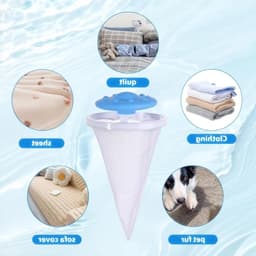 Kegelvormige washaar vanger 3 stuks in 3 kleuren - Effectieve verwijderaar voor katten- en hondenhaar, papierresten en pluizen — thumbnail 4