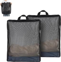 Set van 2 Wasnetten 40 x 50 cm, Vouwbare Wasmand, Waszakken met Rits voor Machine, Ideaal voor Gevoelige Kleding, Bh's en Bedlinnen, Zwart — thumbnail 1