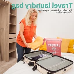 Reiswaszakken Set van 3, 38x48cm, Ideaal voor Vuil Wasgoed, Sport, Zwemmen en Yoga — thumbnail 2