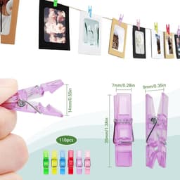 Allecto - Mini Transparante Clips - Perfect voor Foto's Hangen - 110 Stuks - Meerkleurig - Ideaal voor DIY Decoratie - Kunststof Klemmen voor Creat... — thumbnail 5