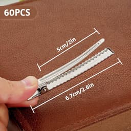 60 Stuks Haarspeldjes voor Doe-Het-Zelf Knutselen – Alligator Haarclips voor Vrouwen en Meisjes — thumbnail 4
