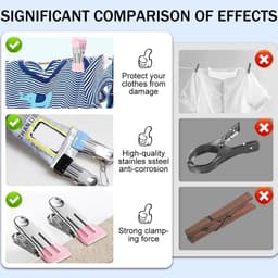10 stuks roestvrijstalen kleerhangers en klemmen voor kleding en handwerk — thumbnail 5