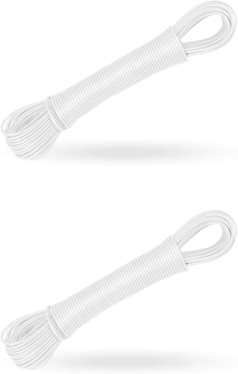 Uittrekbare Waslijn - 20 Meter, Roestvrij en Weerbestendig, Perfect voor Droogmolen en Tuin — afbeelding 1