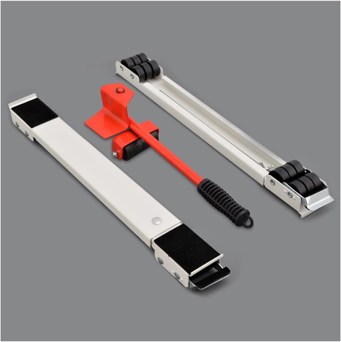 Wasmachinebasis met wielen - Apparaatrollen - Apparaten verplaatsen - Verstelbare lengte - 45-70 cm lengte - Wit — afbeelding 1