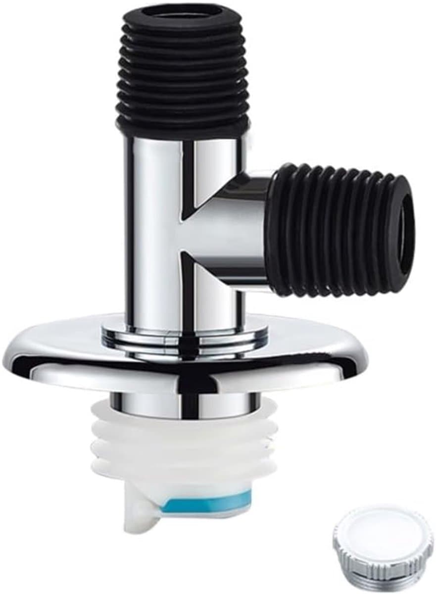 Afvoerslangconnector - Wasmachine aansluiting - Dubbele afvoer - Ingebouwde terugslagklep - 10 x 5 x 3 cm - Zoals afgebeeld — afbeelding 1