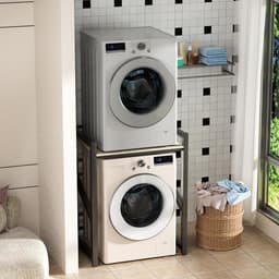 Wasmachine Opbergkast - Wasruimte Organizer - Efficiënt Opbergen - In Hoogte Verstelbaar - 73x63x105 cm — thumbnail 2