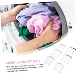 6 Opvouwbare Waszakken voor Fijne Was en Reizen - Minizakken voor Herbruikbaar Net Was Outfit - Handig voor Machine en Onderweg — thumbnail 5