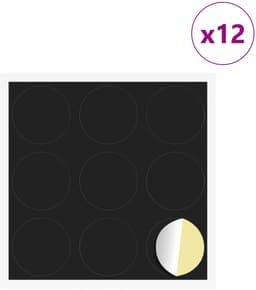 vidaXL - Zelfklevende - schroefcover - 12 - st - Zwart - Ø - 20 - x - 0,5 - mm — thumbnail 1