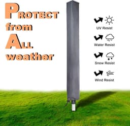 Waslijn Cover 180x16x16cm Waterdicht en Stofdicht voor Patio Droogrek - Bescherming tegen Sneeuw en Zon - Oxford Stof — thumbnail 3