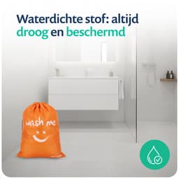 Wonair Waszak Groot - Waszakken Voor Wasgoed - 60x90cm - Oranje - 2 Stuks - Met trekkoord — thumbnail 3