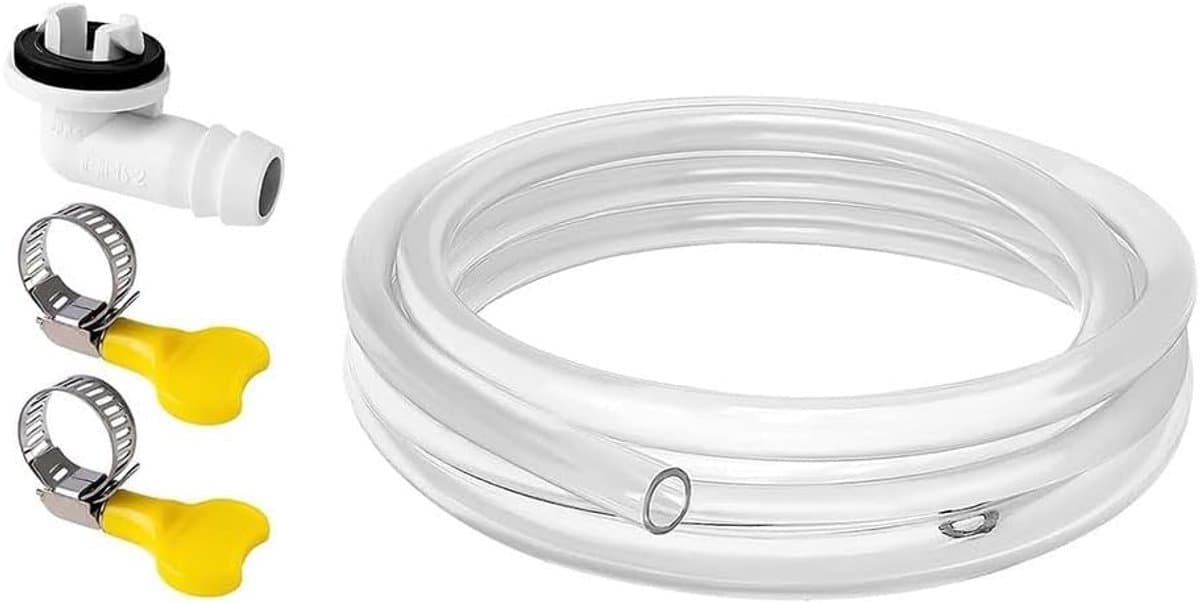 Afvoerslang Airco - Condenswater slang - Water afvoeren - Inclusief connector klemmen - 3 meter lengte - Zwart — afbeelding 1