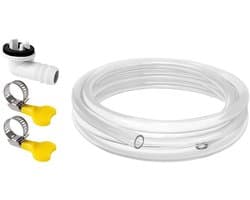 Afvoerslang Airco - Condenswater slang - Water afvoeren - Inclusief connector klemmen - 3 meter lengte - Zwart — afbeelding 1
