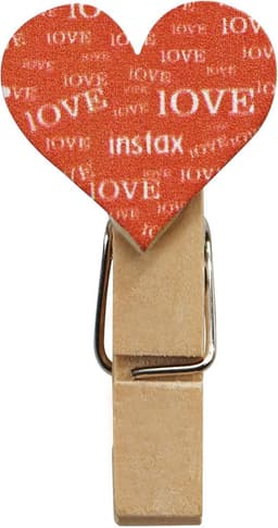 Set van 10 Houten Wasknijpers met Magneet in Hartvorm voor Instant Foto's — thumbnail 5